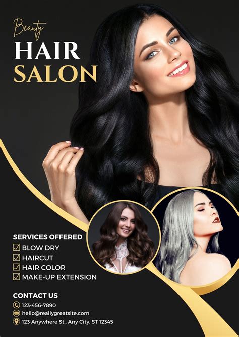 hair flyer template